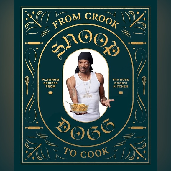 Snoop Dogg From Crook to Cook Teal Gold Home Decor Table Accent Cookbook Book - Picture 1 of 6